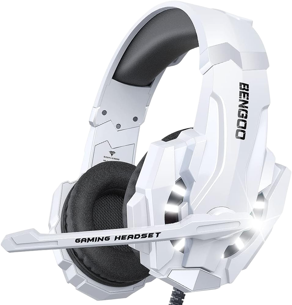BENGOO Pro Gaming Headset - White